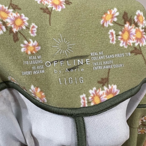 aerie offline hi-rise crossover 7/8 leggings size L short - Picture 9 of 11
